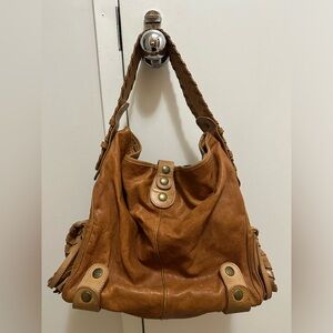 Chloé Vintage Leather Shoulder Bag (Silverado)— Brown / Braided Strap
